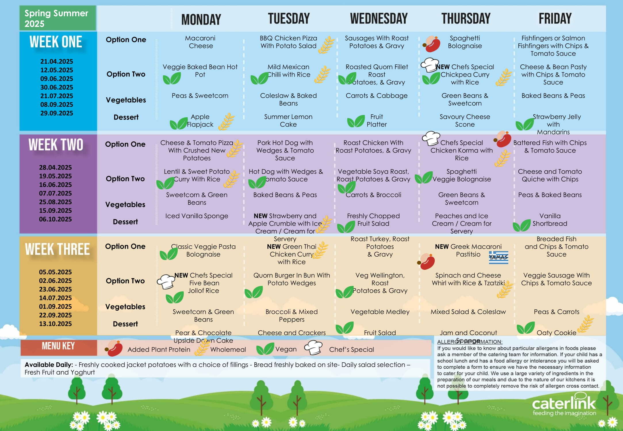 Kent tkat final primary menu spring summer 2025 week beg 214 131025
