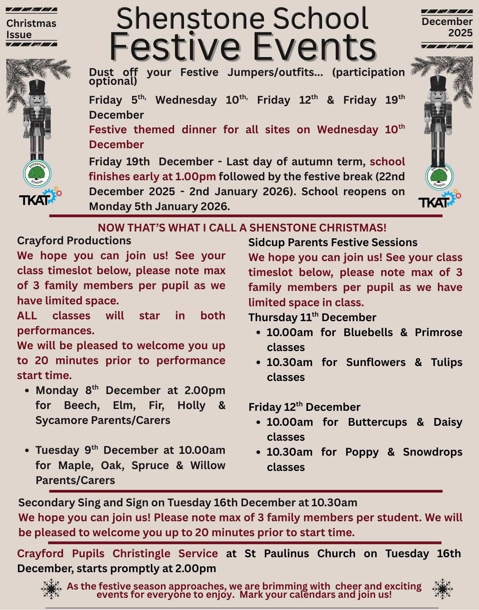 Festive Events 2025!